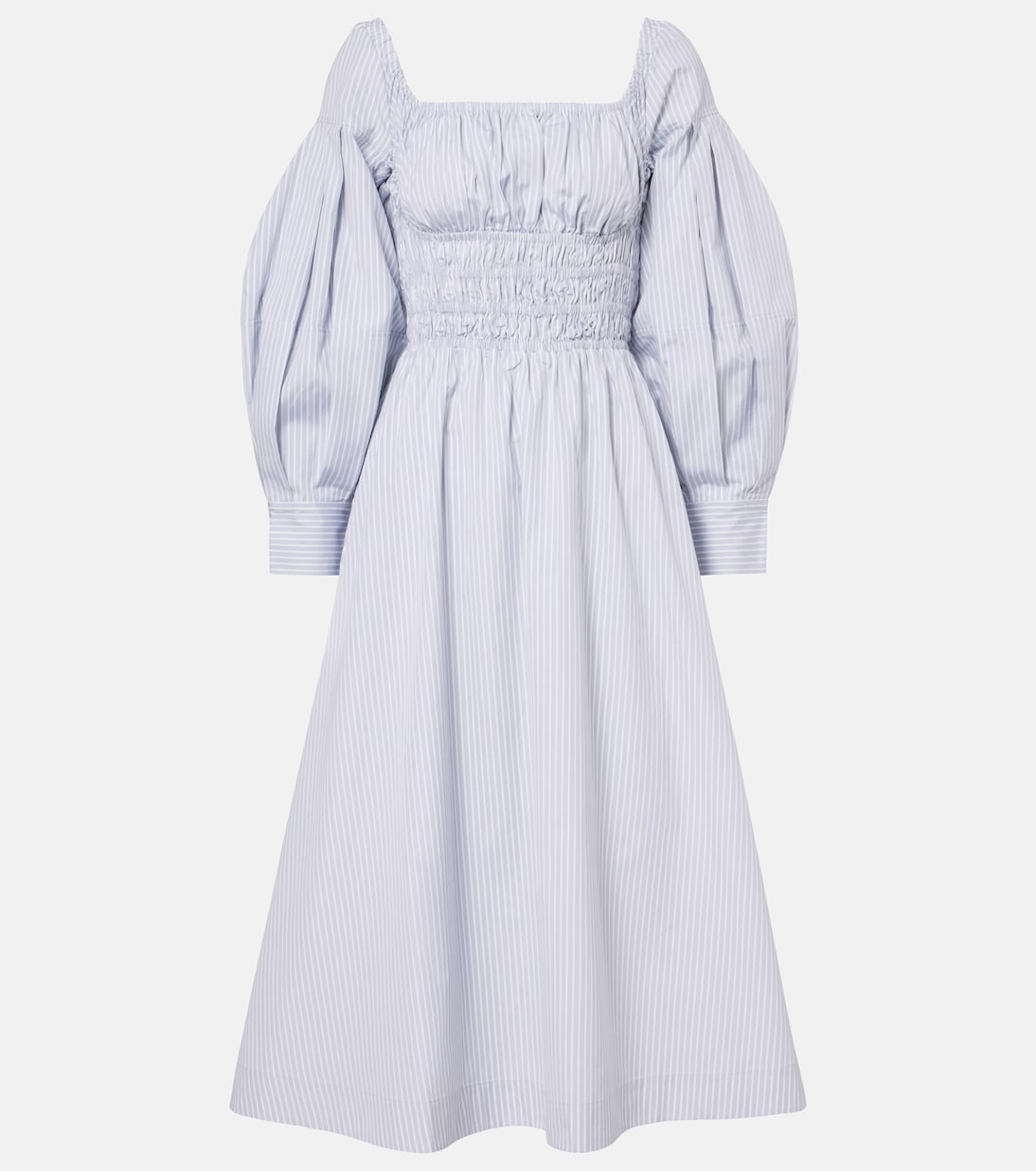 

Длинное платье Josie из хлопка в полоску Altuzarra, Dove Grey Banker Stripe