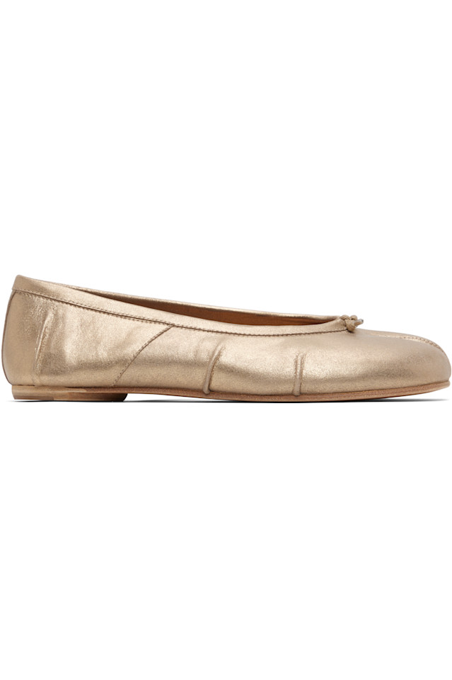 Новые балетки Tabi Maison Margiela, золото