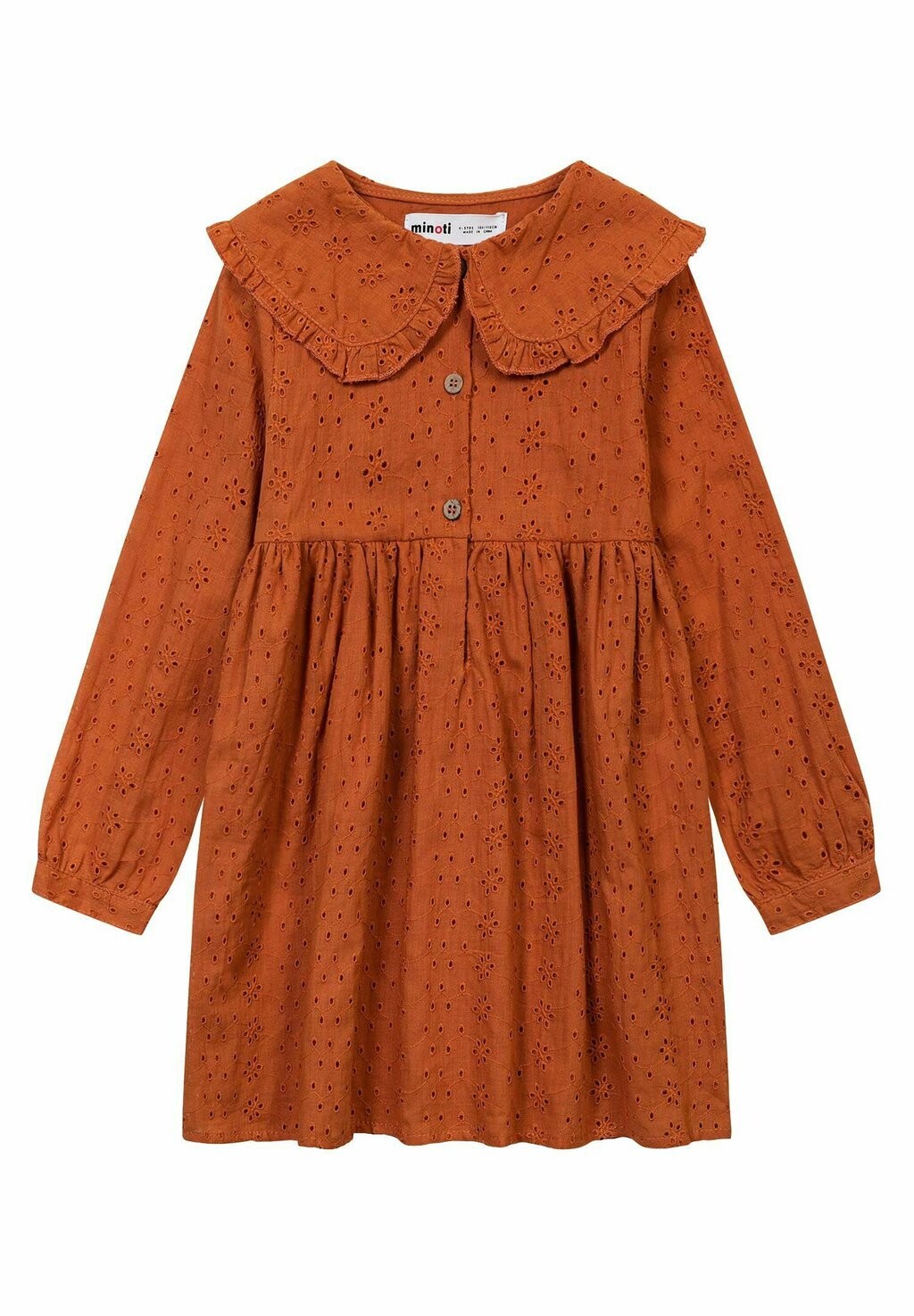 

Летнее платье Boderie With Collar MINOTI, цвет mustard