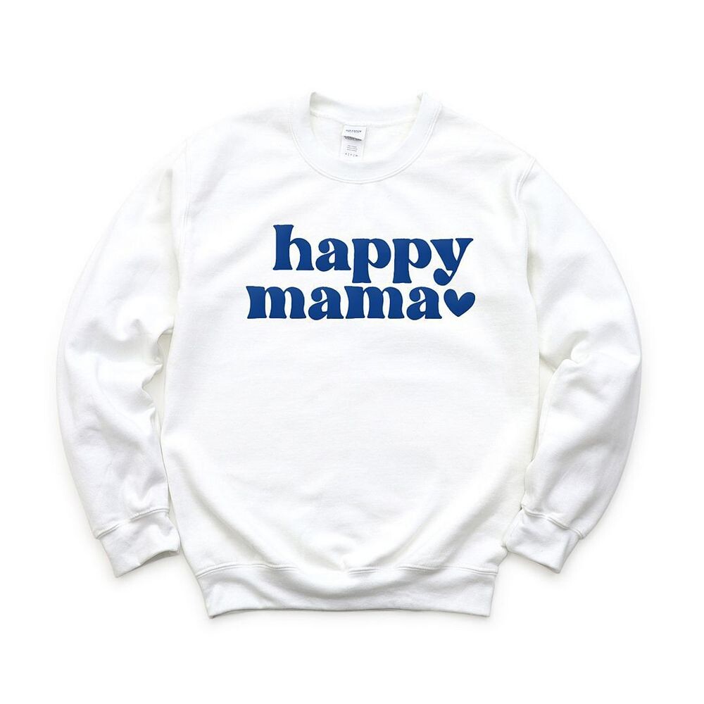 

Толстовка с принтом Happy Mama Puff Simply Sage Market, белый