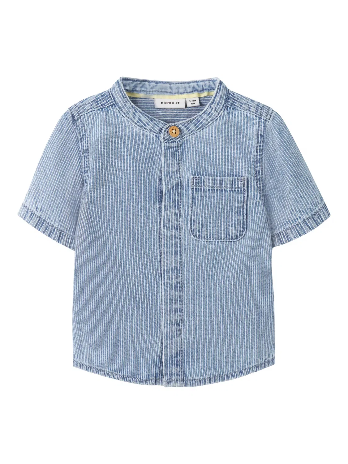 Рубашка на пуговицах стандартного кроя Name It, Blue Denim