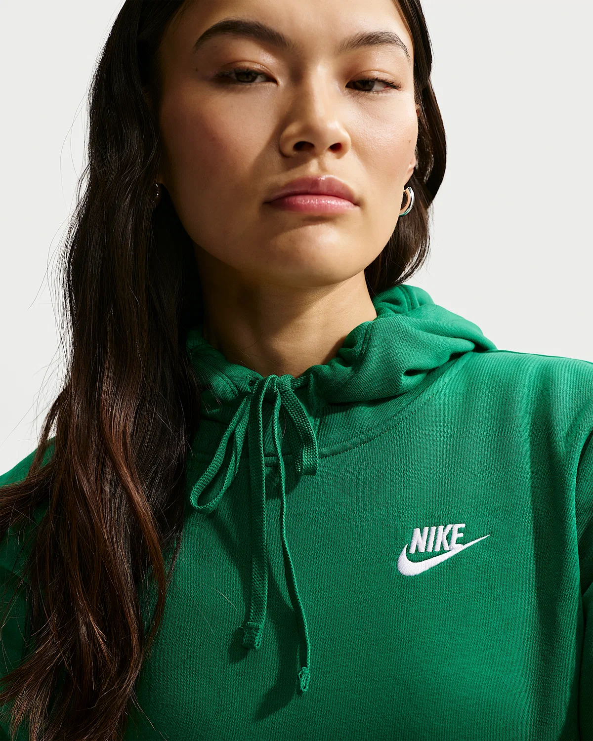 Женский худи-свитшот Nike Sportswear Club Fleece, Malachite/White — фото 3