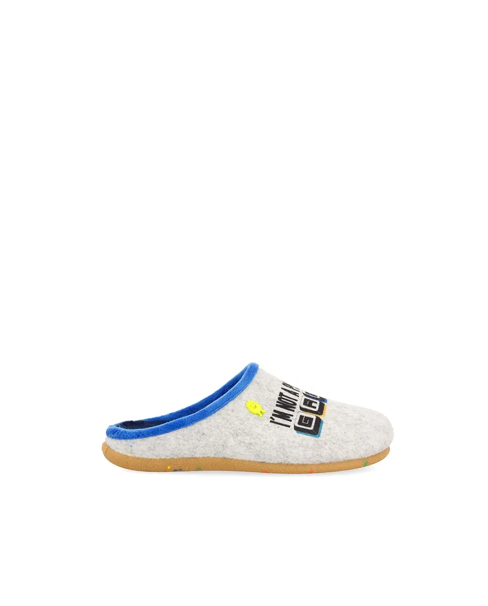 

Домашние открытые тапочки для мальчика, типа бабуши с изображением геймера Hot Potatoes, серый