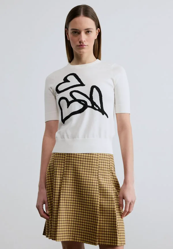 

Футболка с принтом в виде граффити и сердечек Dkny, Ivory/Black, Черный, Футболка с принтом в виде граффити и сердечек Dkny, Ivory/Black