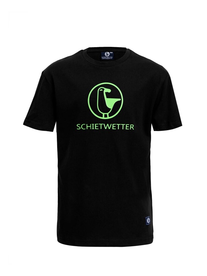 

Футболка SCHIETWETTER Lou Basic, цвет black/neongreen