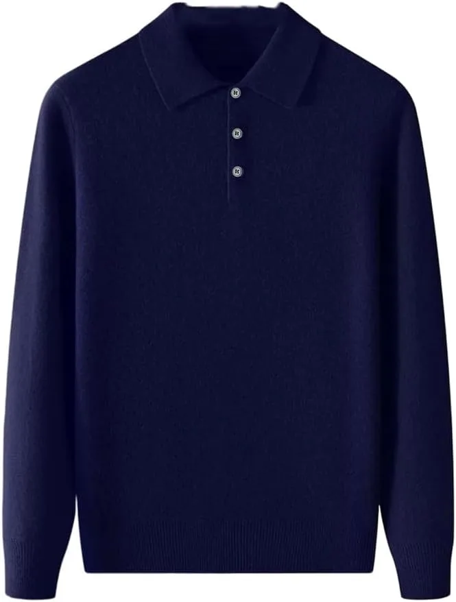 

Мужской шерстяной пуловер с лацканами OWEIEYEU