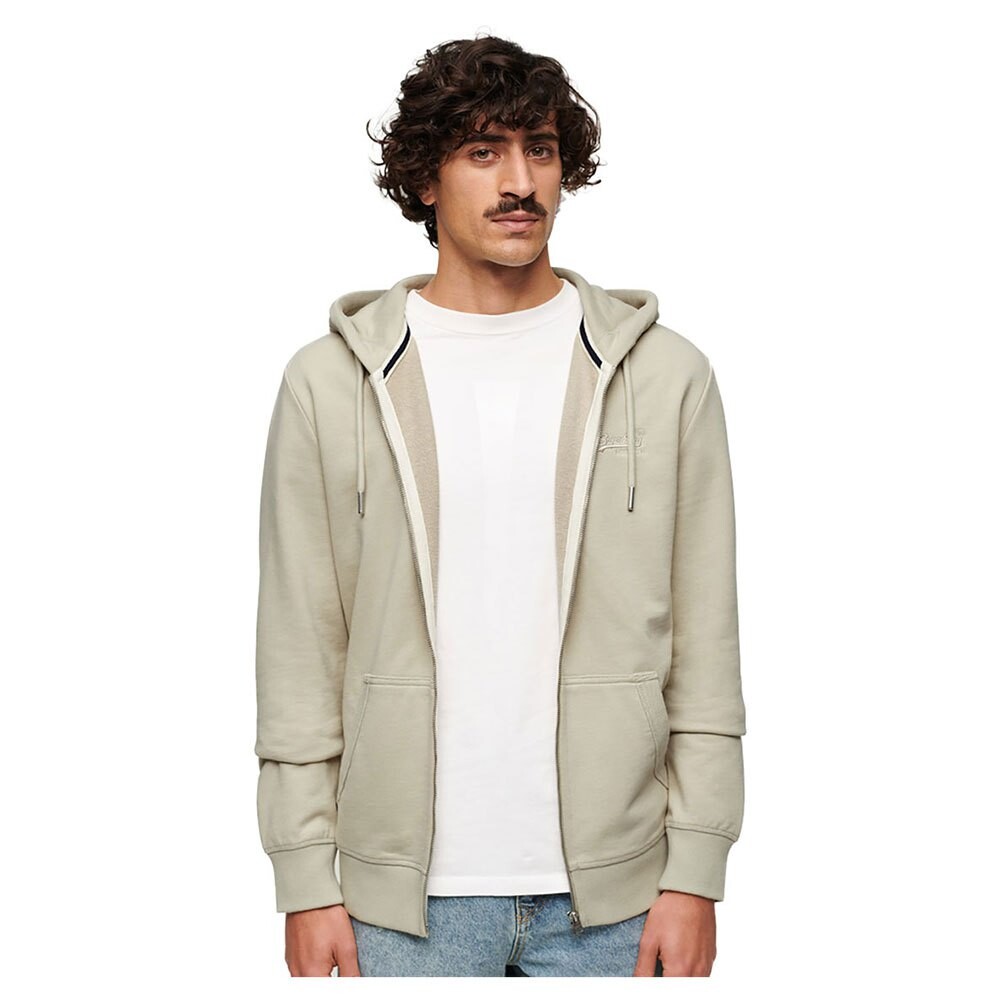 

Толстовка Superdry Essential Logo Ub Full Zip, бежевый