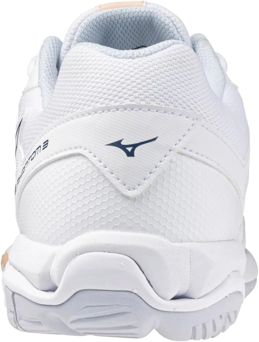 Унисекс кроссовки Mizuno Wave Phantom WOS, белый/темно-синий/персиковый — фото 3