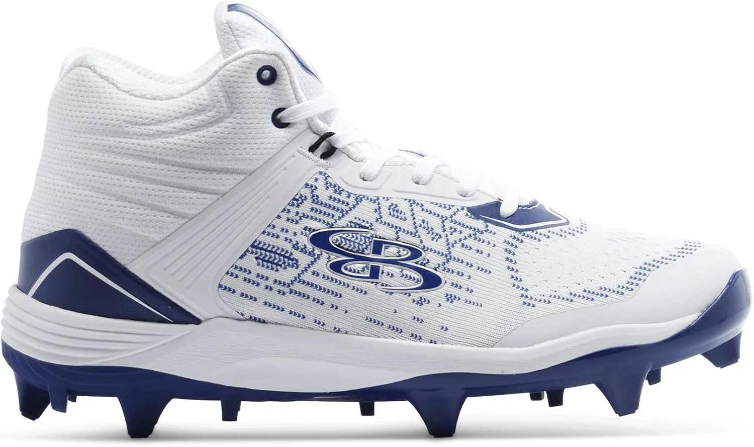 Бутсы Boombah Viper Pureknit для мужчин с формованной средней подошвой - Status - несколько цветовых вариантов - несколько размеров, белый/синий — фото 4