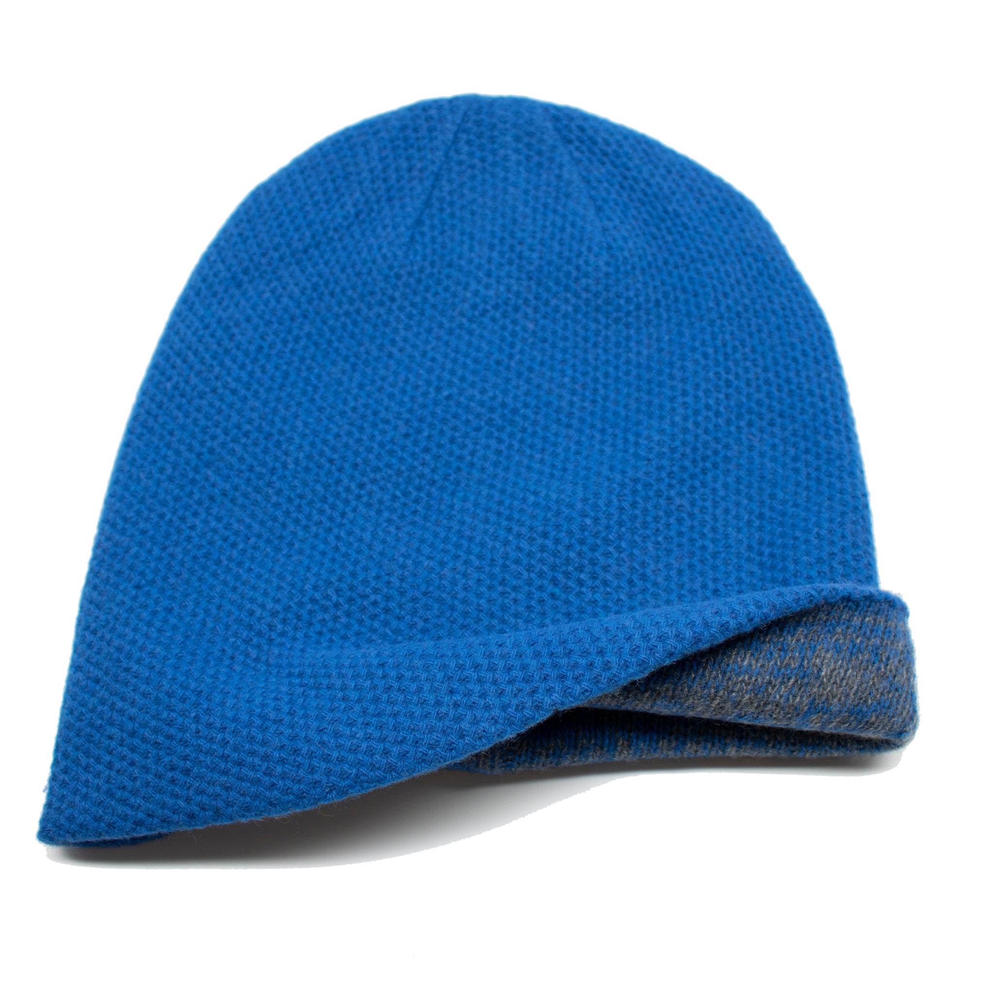 

Двусторонняя объемная шляпа из кашемира Portolano, цвет blue bell/medium grey