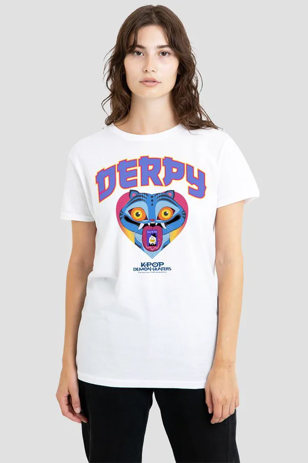 

Kpop футболка с принтом «derpy collegic hunters demon hunters» Netflix, White, Белый, Kpop футболка с принтом «derpy collegic hunters demon hunters» Netflix, White