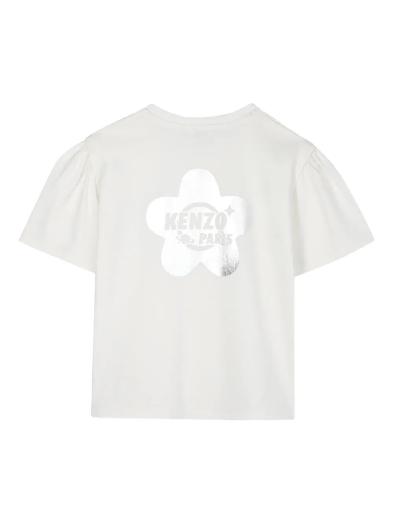 Kenzo Kids футболка с объемными рукавами, белый — фото 2