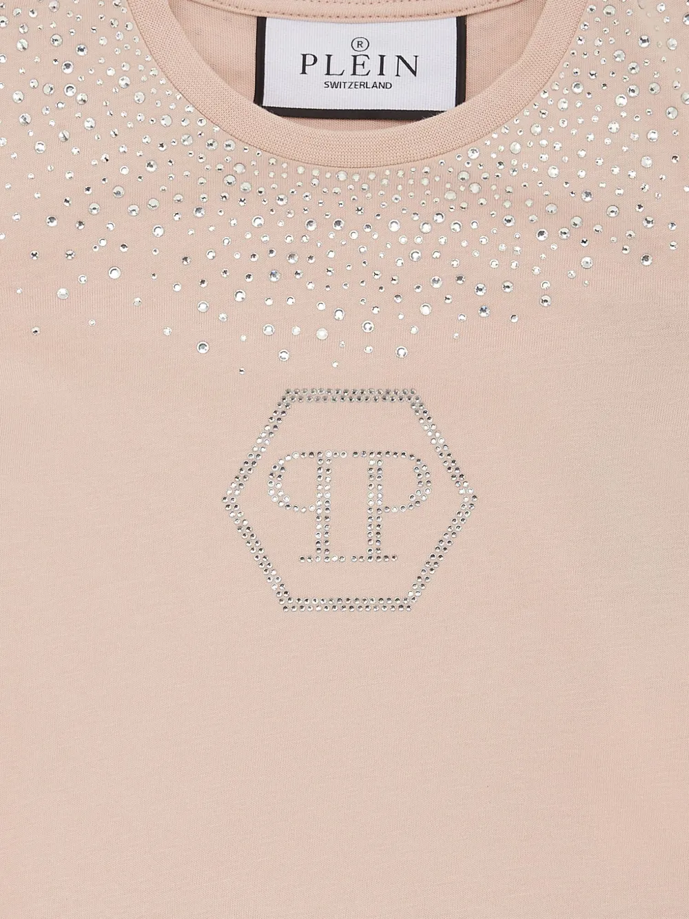 Укороченная футболка strass hexagon Philipp Plein, розовый — фото 3