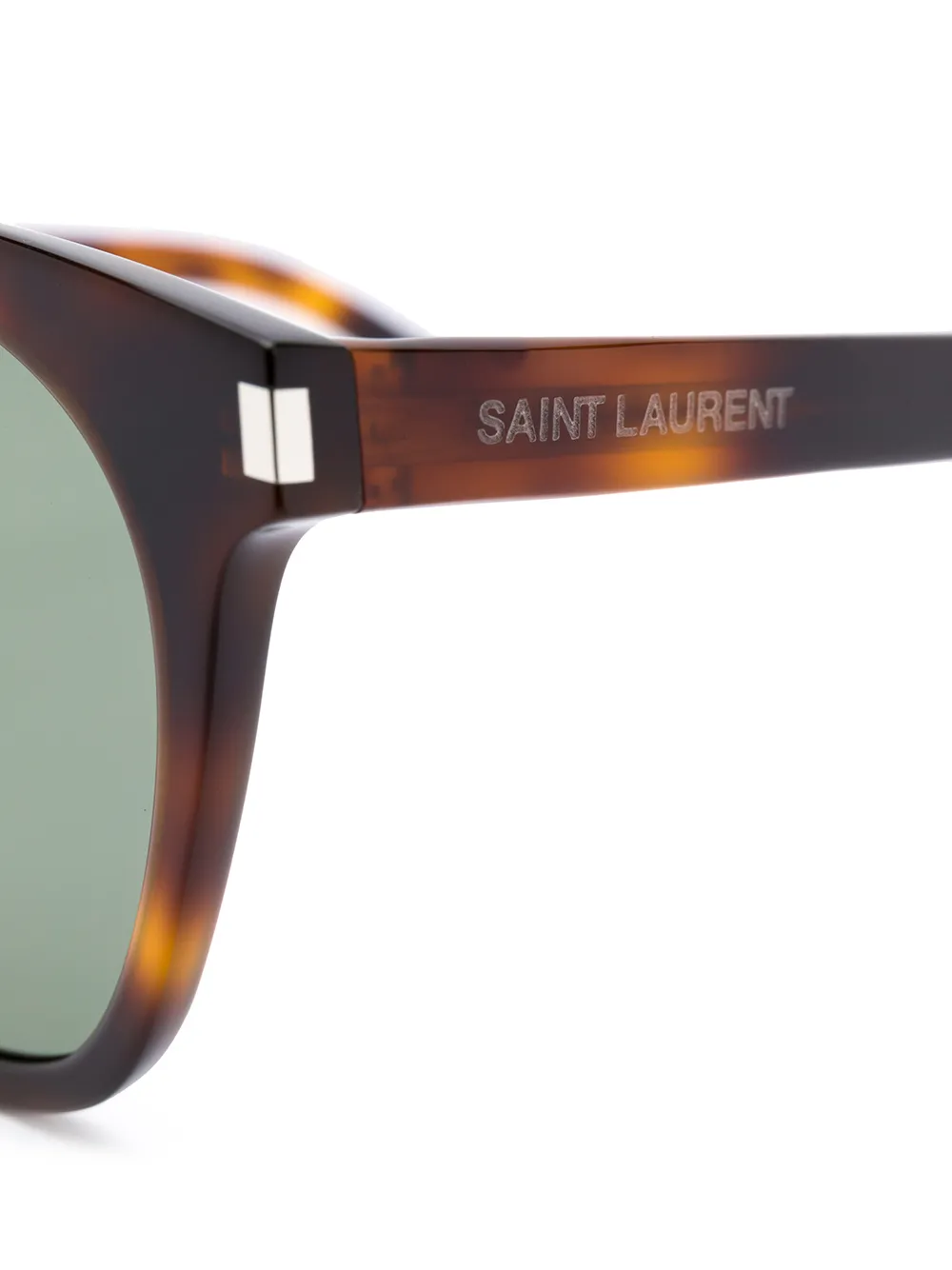 Солнцезащитные очки в квадратной оправе Saint Laurent, коричневый — фото 3
