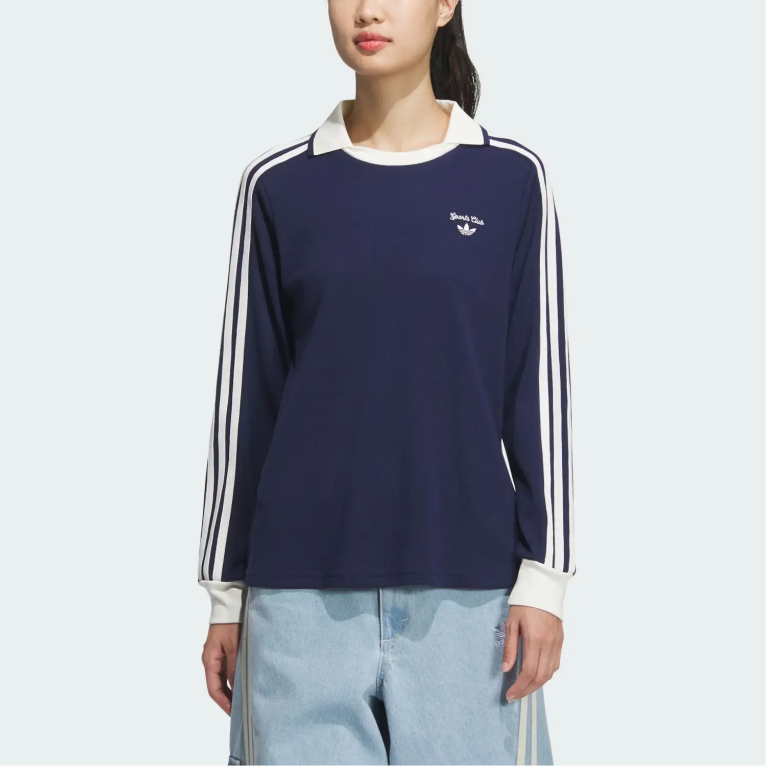 Adidas Originals Ретро поло для женщин Dark Indigo — фото 3