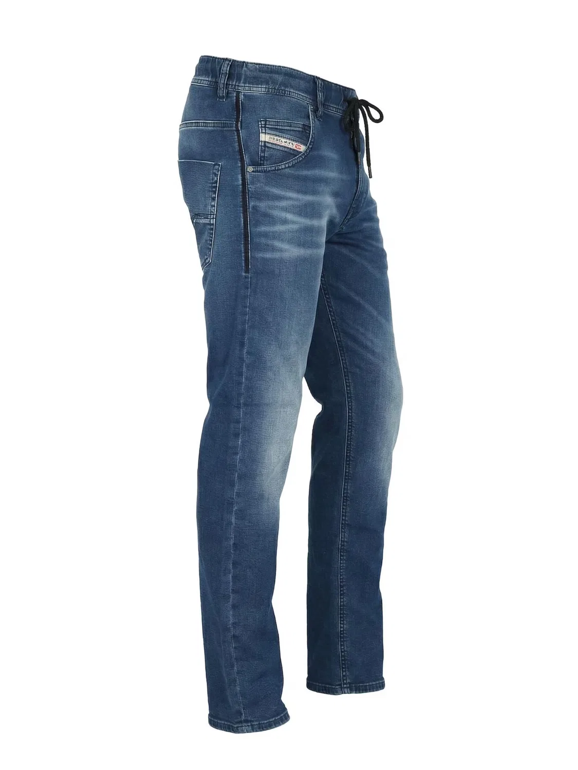 Зауженные джинсы Diesel 2030 D-KROOLEY JOGGJEANS Superstretch & Supersoft синего цвета — фото 2