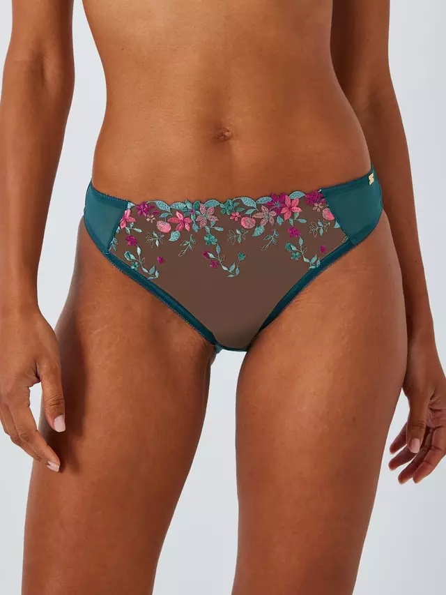 

Трусики AND/OR Kiki Floral Embroidery, цвет teal