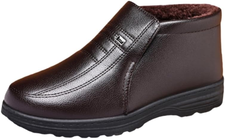 

Модные мужские повседневные кроссовки - Высокие, утепленные хлопковые с ПВХ подошвой, с искусственным плюшевым подкладом - Подходят для осени и зимы Spkfhd, коричневый