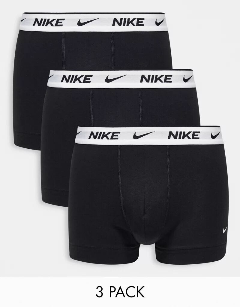 

Набор из трех плавок Nike черного цвета с белым поясом
