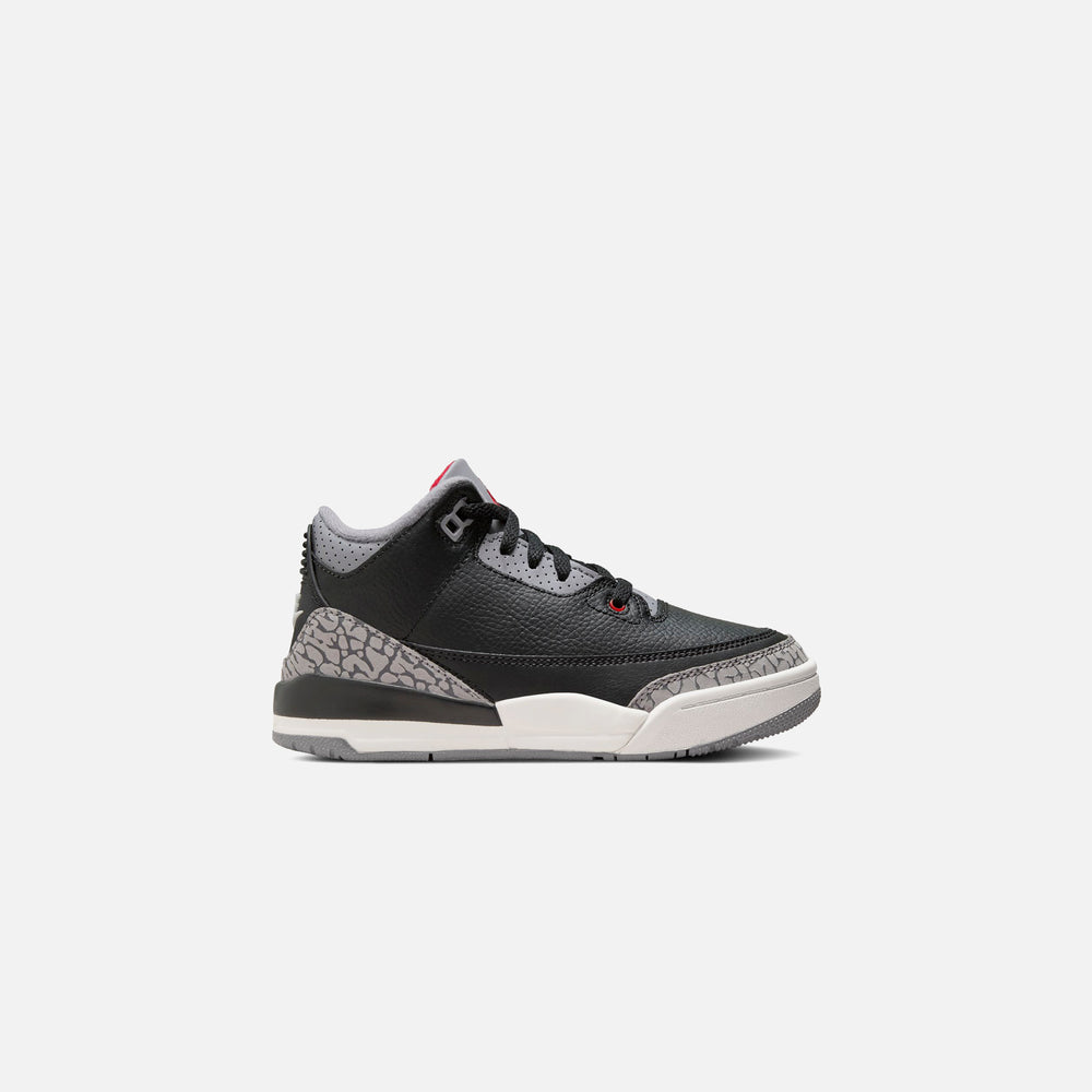 

Кроссовки Jordan PS Air Jordan 3 Retro, цвет Black/Fire Red/Cement Grey/Sail