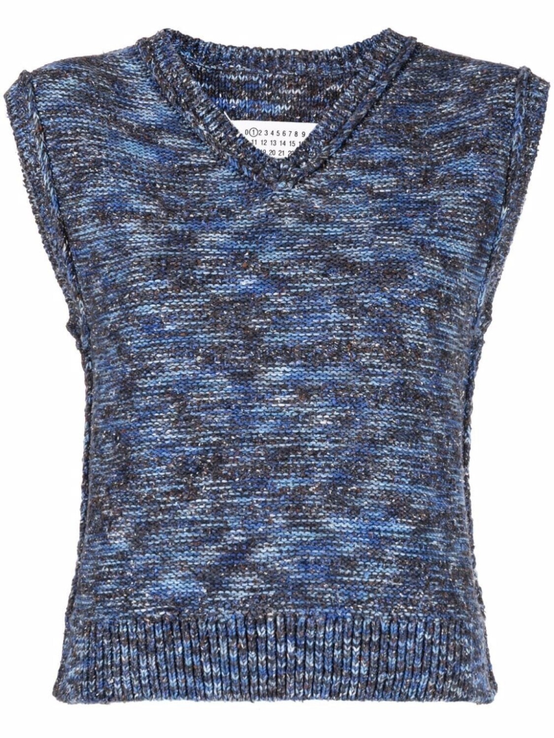 

Maison Margiela меланжевый топ без рукавов, синий