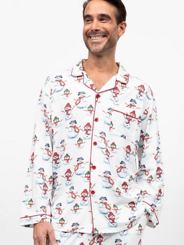 

Топ для пижамы из хлопковой смеси с принтом снеговика Cyberjammies