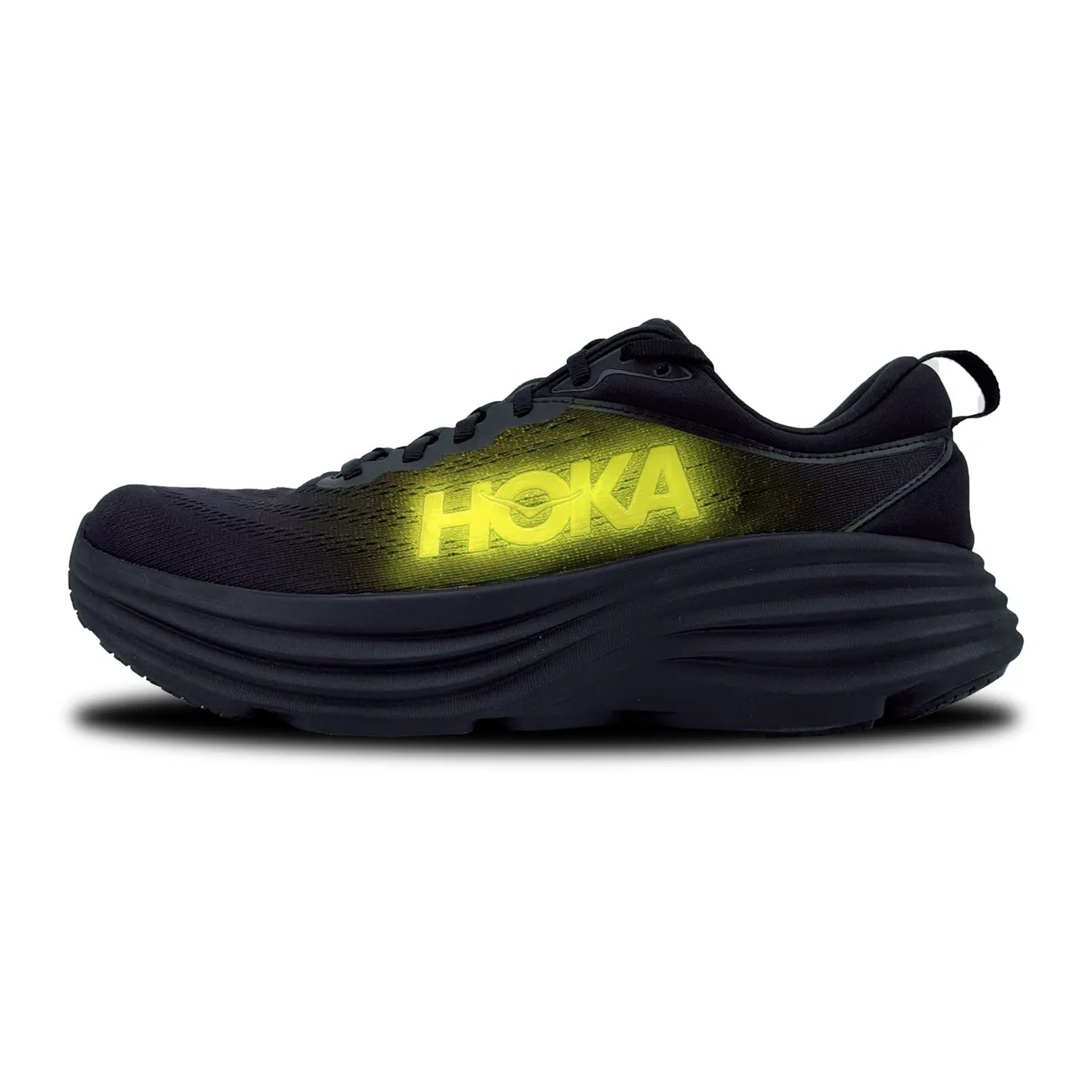

Кроссовки Bondi 8 мужские с низким верхом, черные/желтые Hoka One One