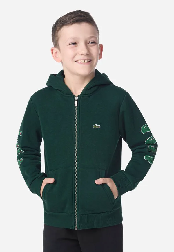 Толстовка с графическим принтом на молнии Lacoste, Sinople