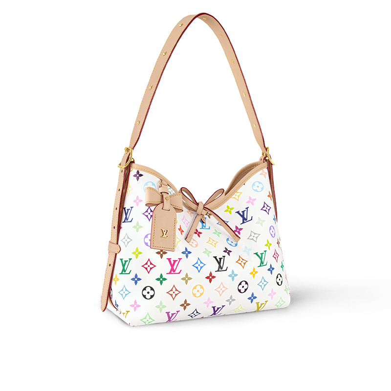 LOUIS VUITTON Сумка-тоут Takashi Murakami CarryAll Pm белая разноцветная — фото 2