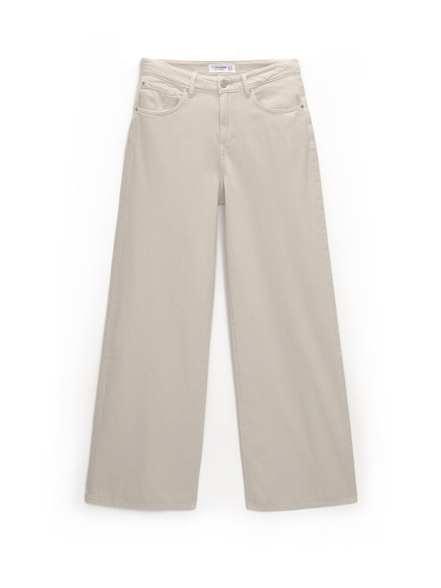 

Широкие брюки Pull&Bear, бежевый