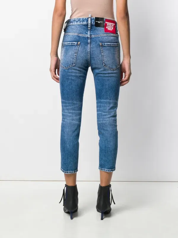 Классические джинсы зауженного кроя Dsquared2, синий — фото 4