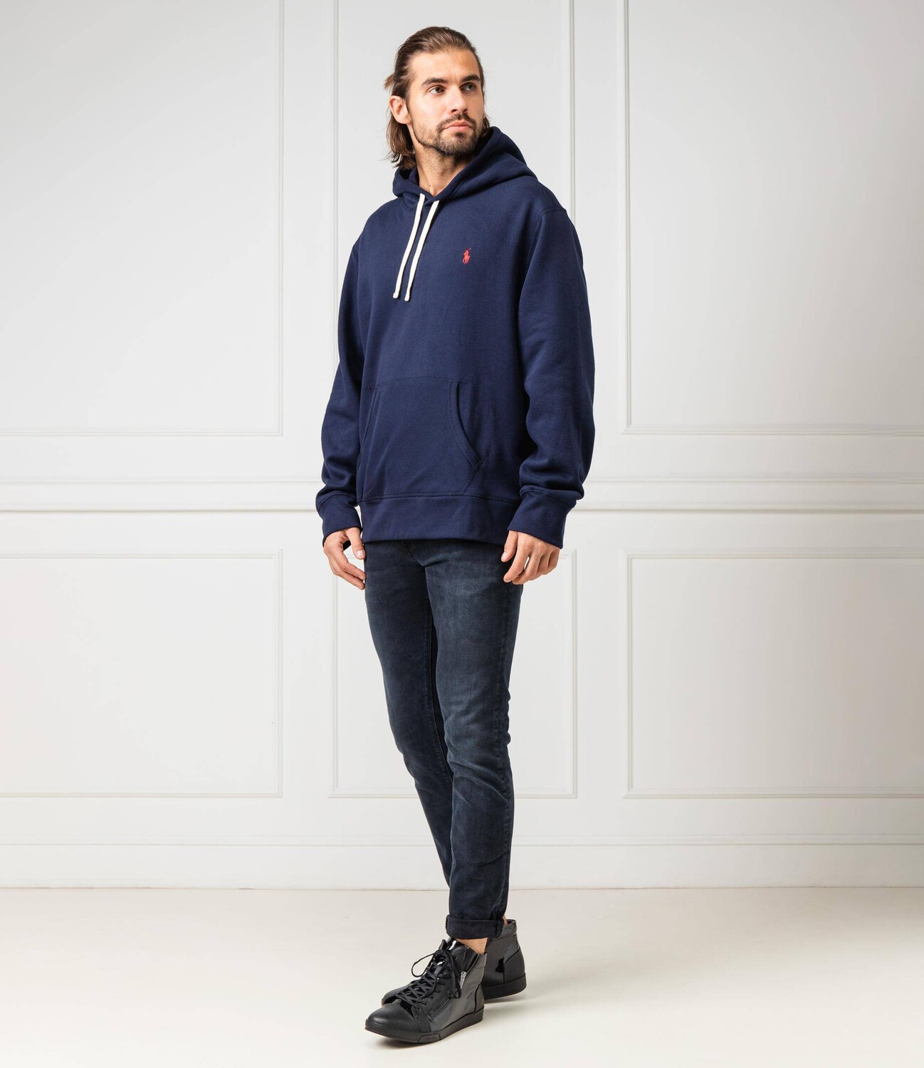 Толстовка POLO RALPH LAUREN lspohood m2 regular fit, темно-синий — фото 2
