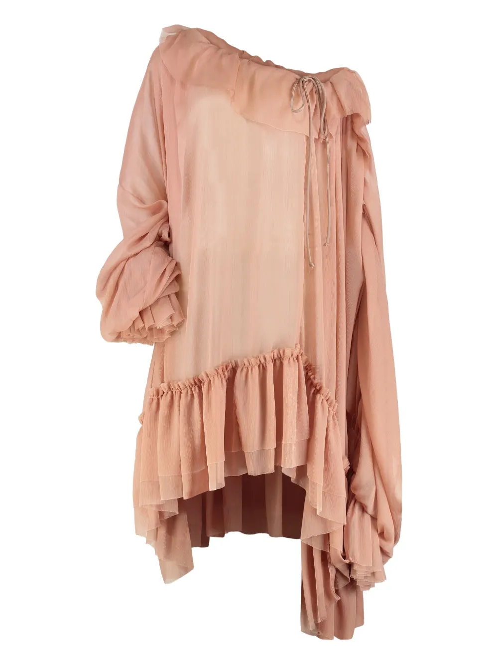 

Топ с оборками и асимметричным кроем Les Filles D'Eva, светло-коричневый