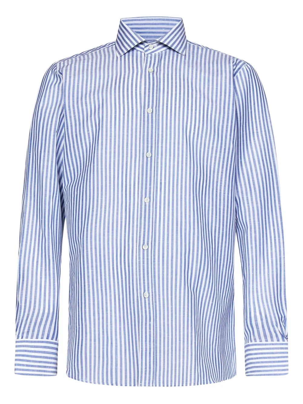 

Полосатая рубашка с отложным воротником FRANZESE COLLECTION, синий