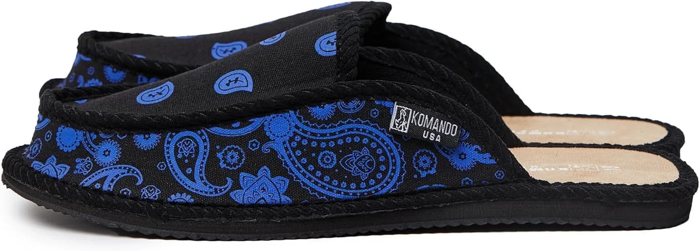 Тапочки Bandana Paisley House, домашняя обувь для комфорта Generic, черный — фото 2