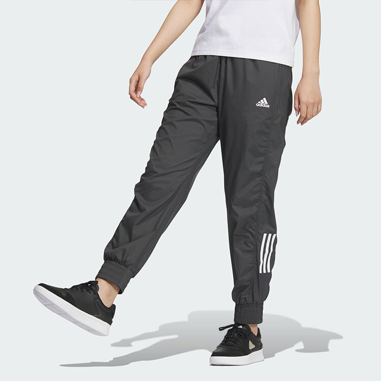 Спортивные повседневные брюки женские однотонные темно-серые Adidas — фото 2