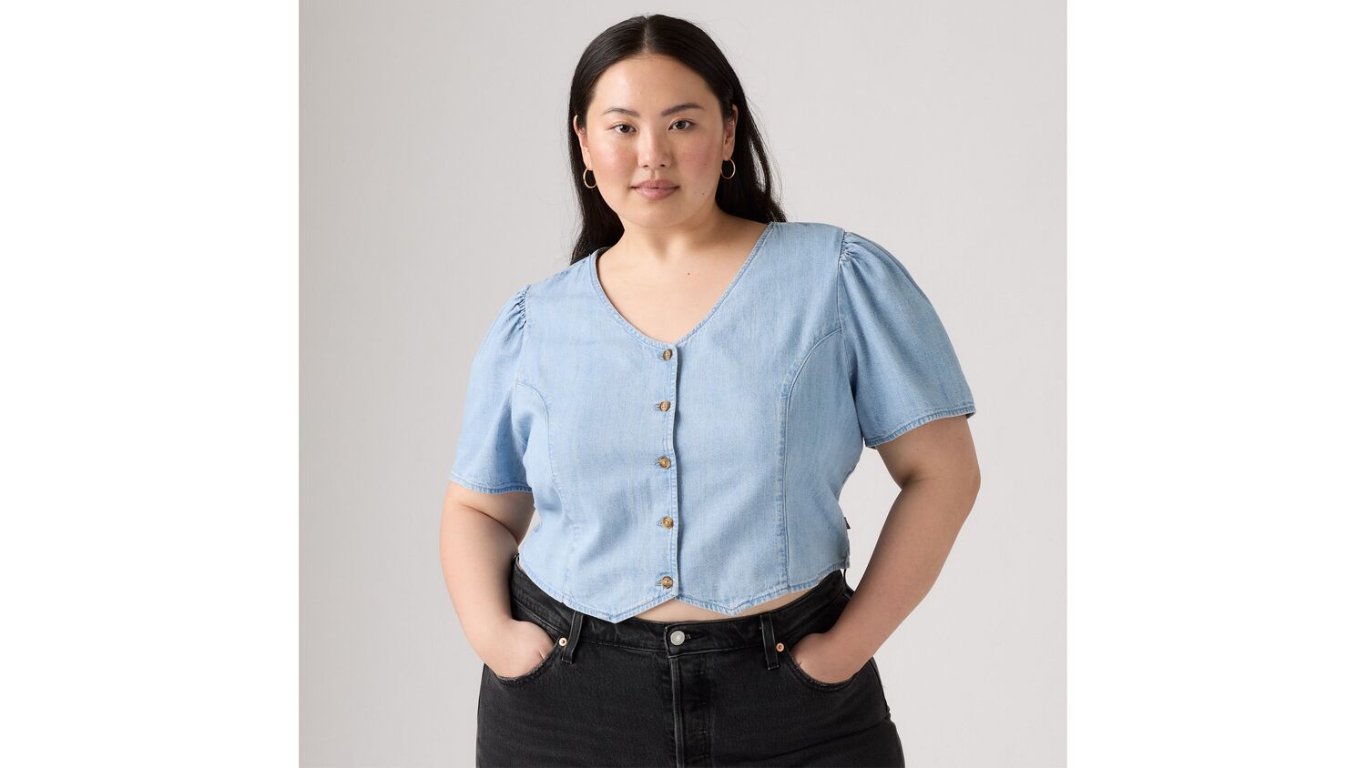 

Блузка Moxie (большие размеры) Levi's, Soft As Butter - Medium Wash