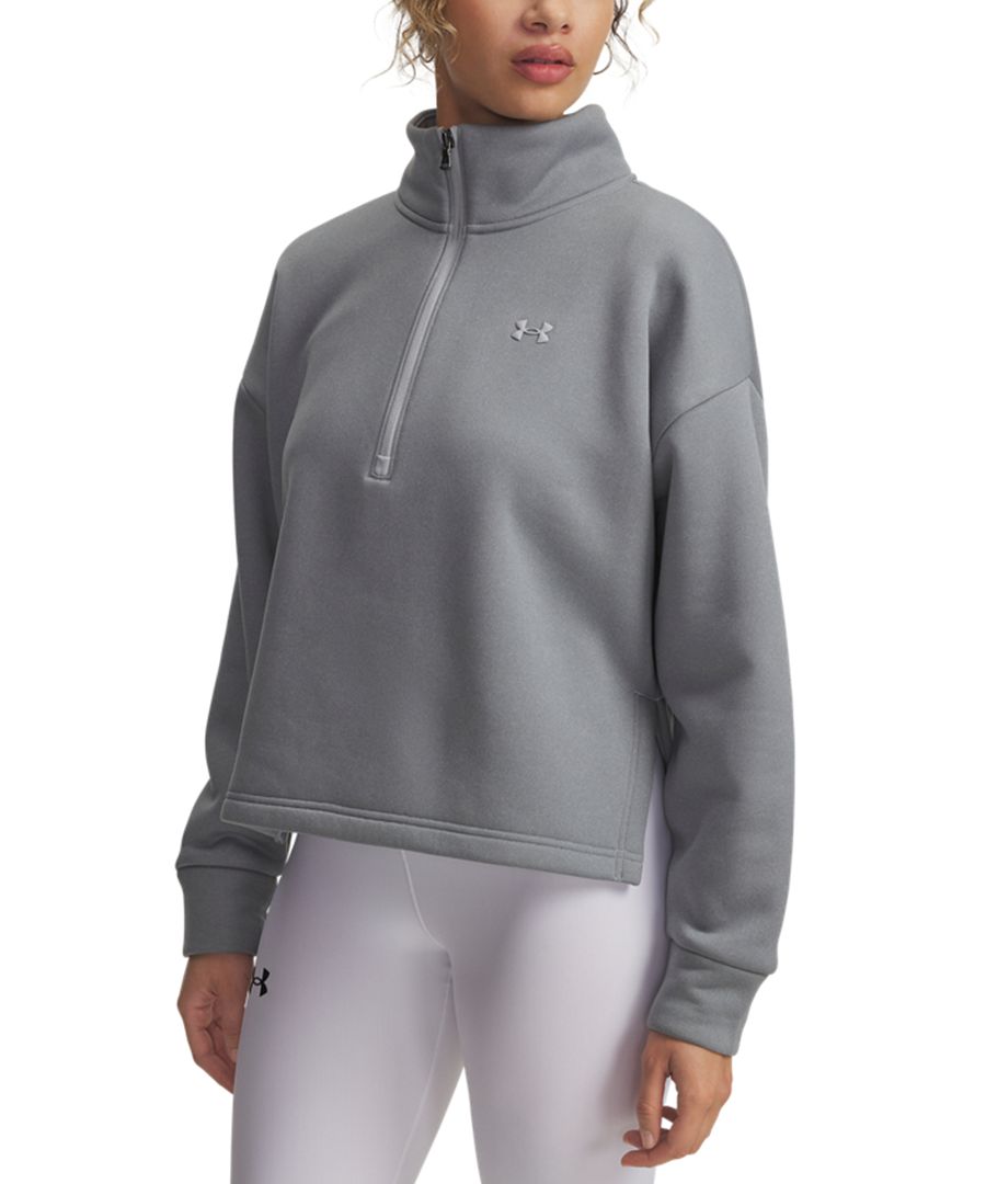 

Женская толстовка Armour Fleece с застежкой-молнией до середины груди Under Armour, Mod Gray Full Heather