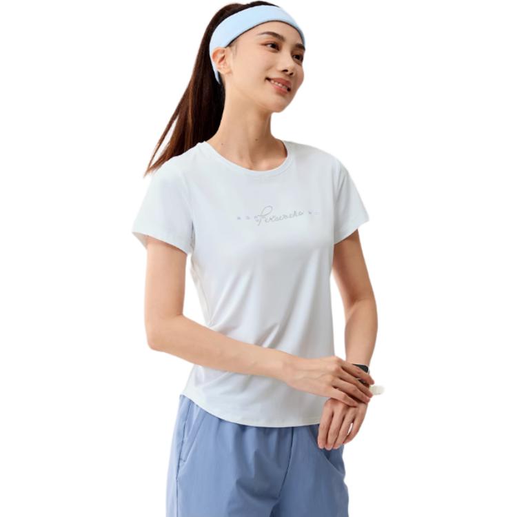 

361° Футболка женская белая с круглым вырезом тонкая прямая посадка