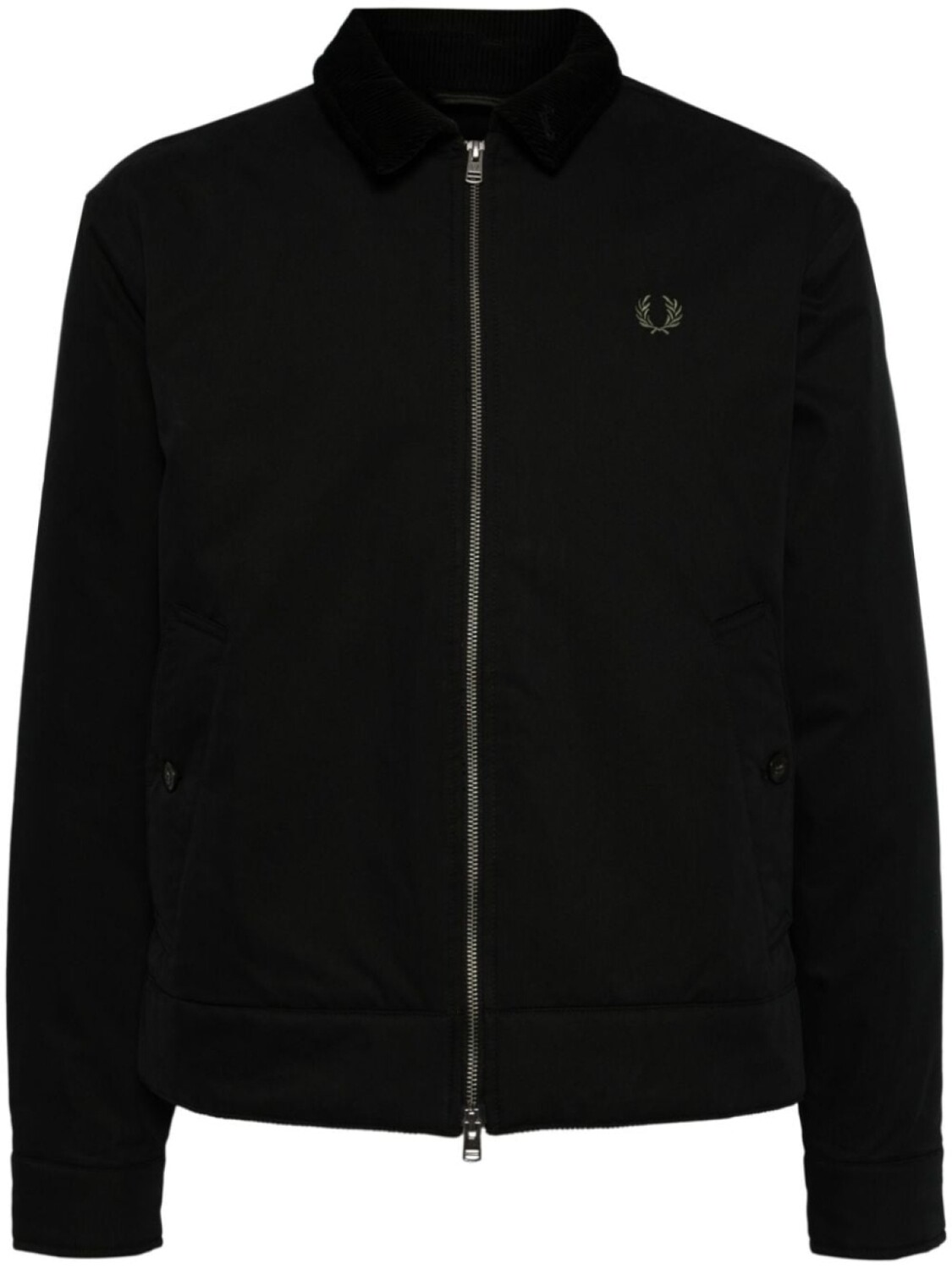 

Fred Perry бомбер на молнии с вышитым логотипом, черный