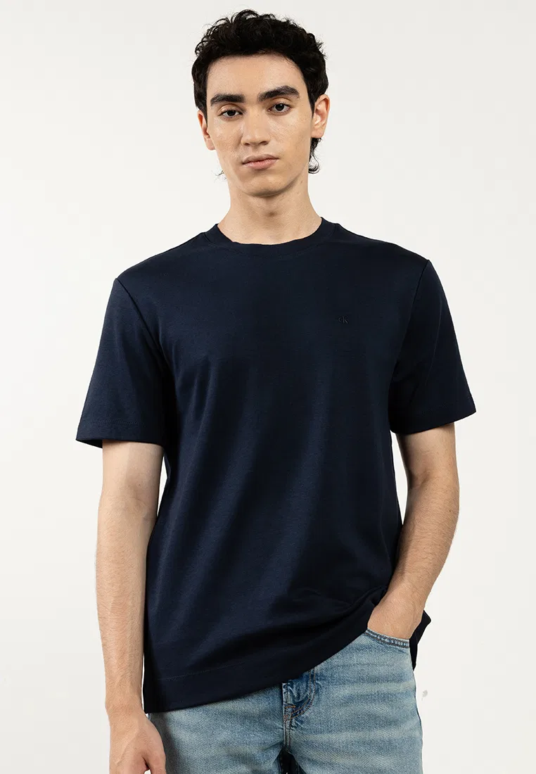 Футболка с коротким рукавом, хлопок, Calvin Klein Jeans, темный сапфир