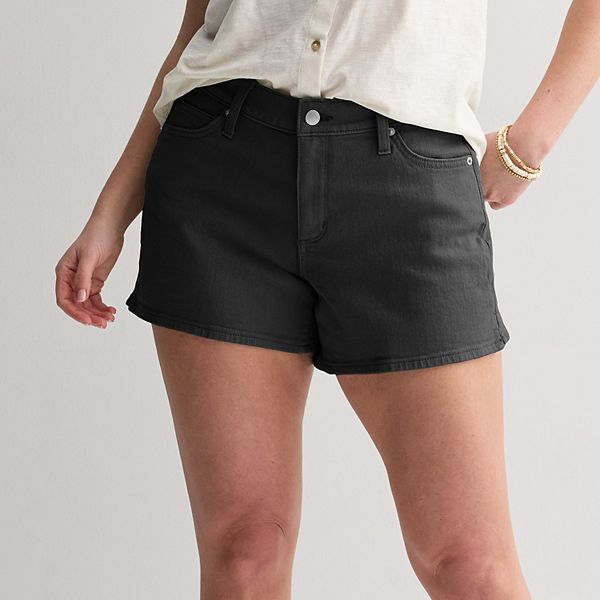 

Женские джинсовые шорты mid rise curvy Sonoma Goods For Life, Black