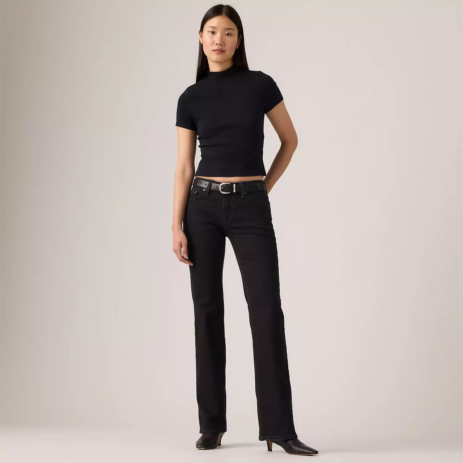 

Супернизкие женские джинсы bootcut Levi's, черный