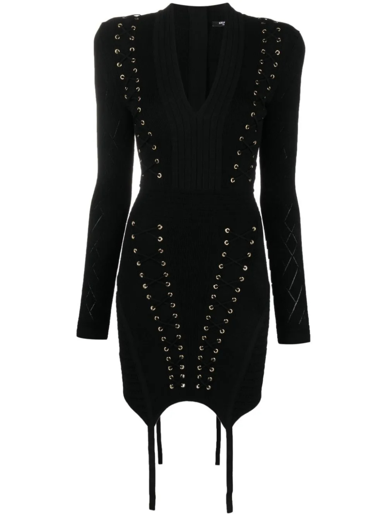 

Balmain платье с люверсами, черный