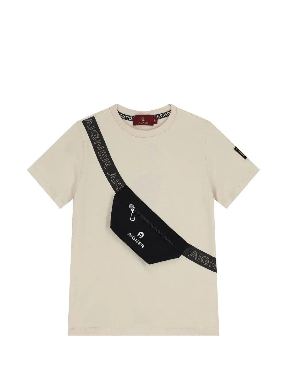 Сумка с логотипом, футболка Aigner Kids, нейтральный