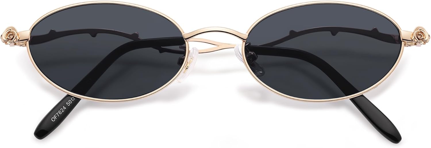 

Модные маленькие овальные солнцезащитные очки VANLINKER для женщин, ретро-стиль 2025, дизайнерские солнцезащитные очки в стиле Y2K, металлическая оправа, 90-е годы, VL9905, Gold Frame Grey Lens