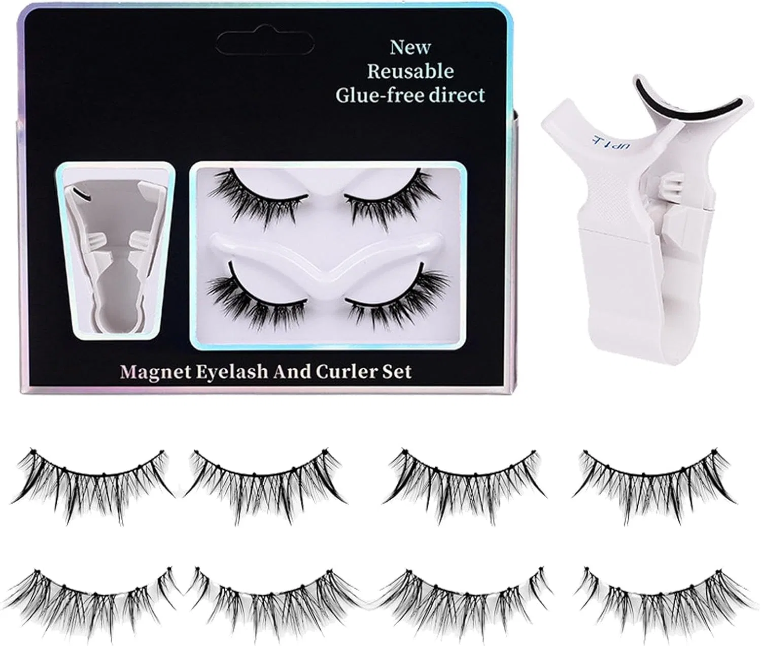 Магнитные ресницы Natural, 5 магнитов, 2 пары, прозрачные