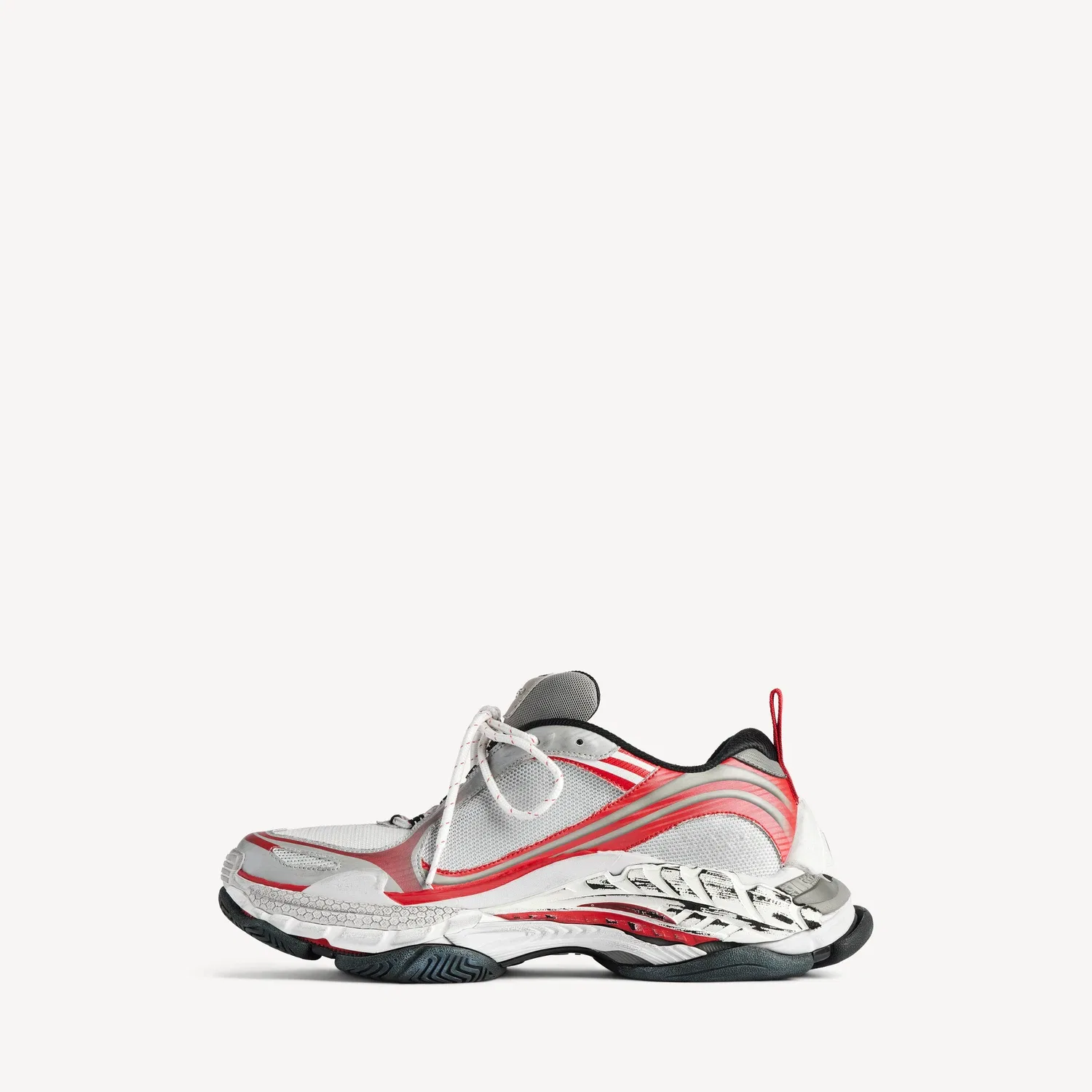Мужские кроссовки Triple S.2 серого/красного/белого цветов BALENCIAGA, мультиколор — фото 3