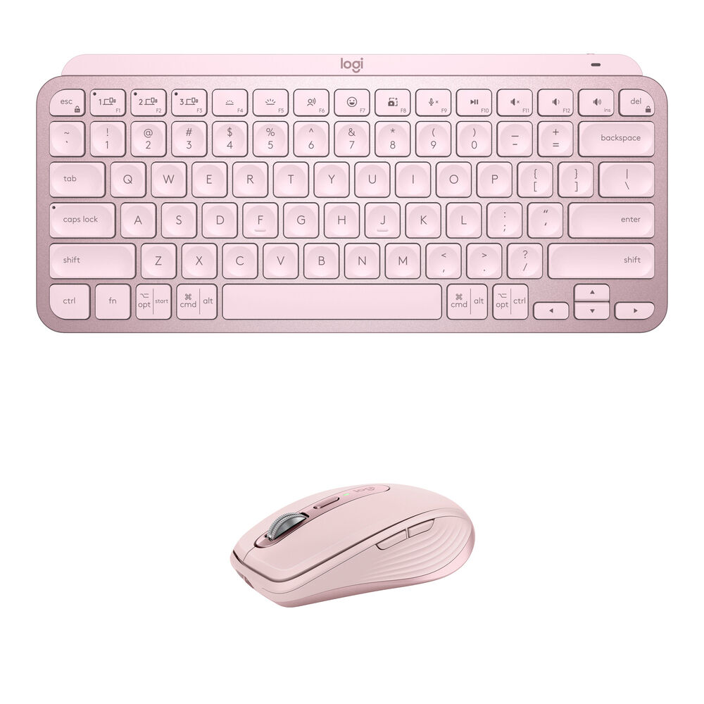 

Комплект из мини-клавиатуры Logitech MX Wireless Keys и мыши Anywhere 3S (розовый)