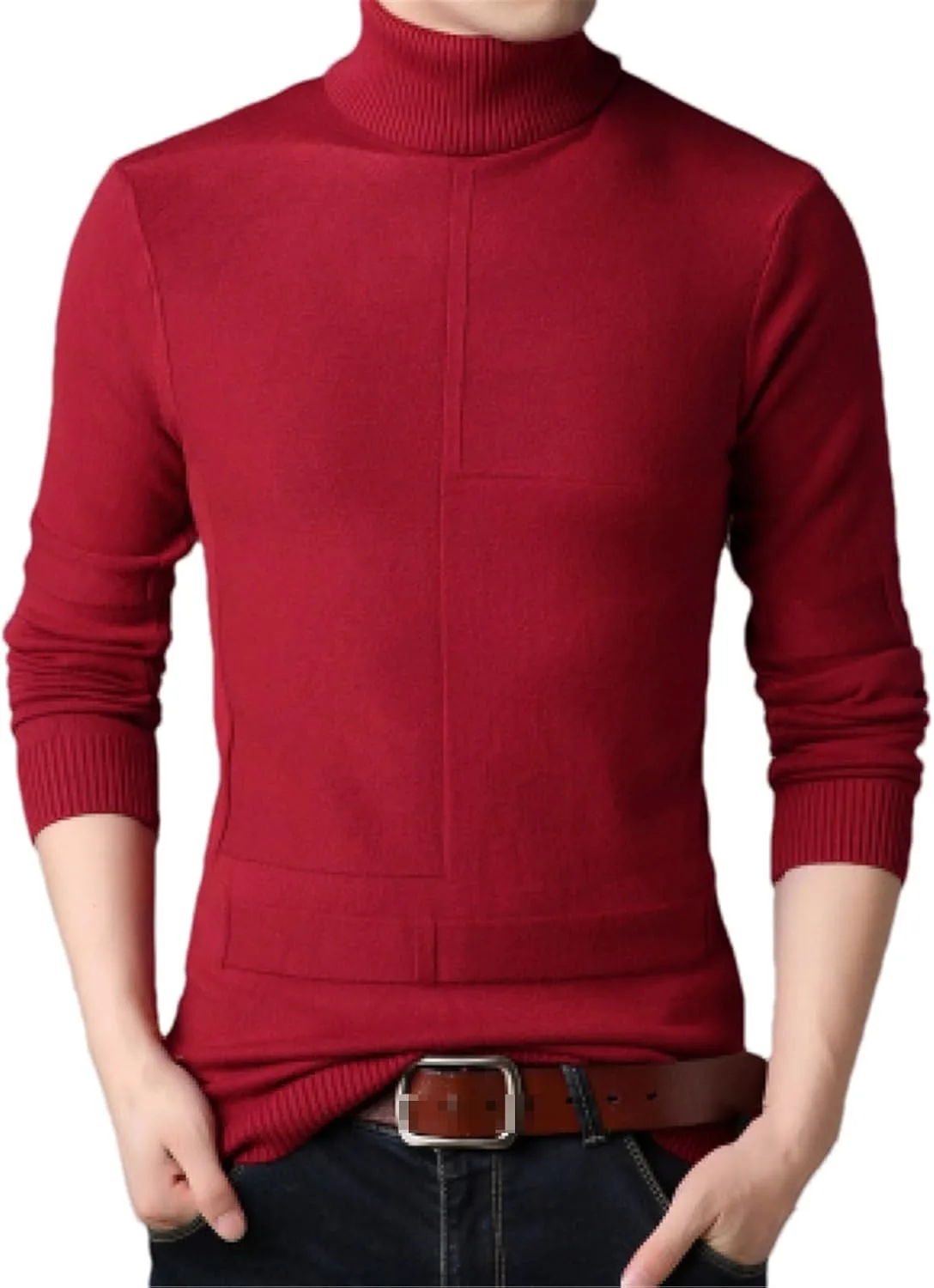 Мужской водолазный свитер Casual Fashion Slim